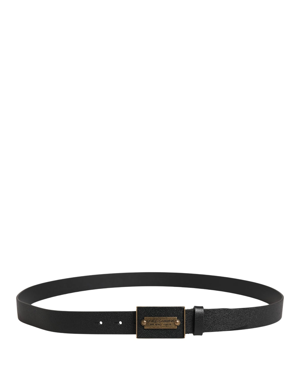 Dolce & Gabbana Men's Belt in Black Calfskin with Metal Buckle