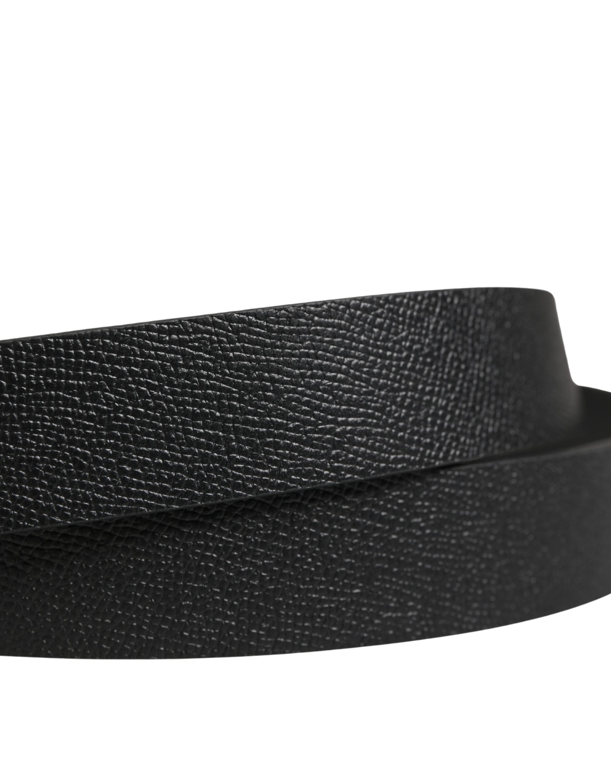 Dolce & Gabbana Men's Belt in Black Calfskin with Metal Buckle