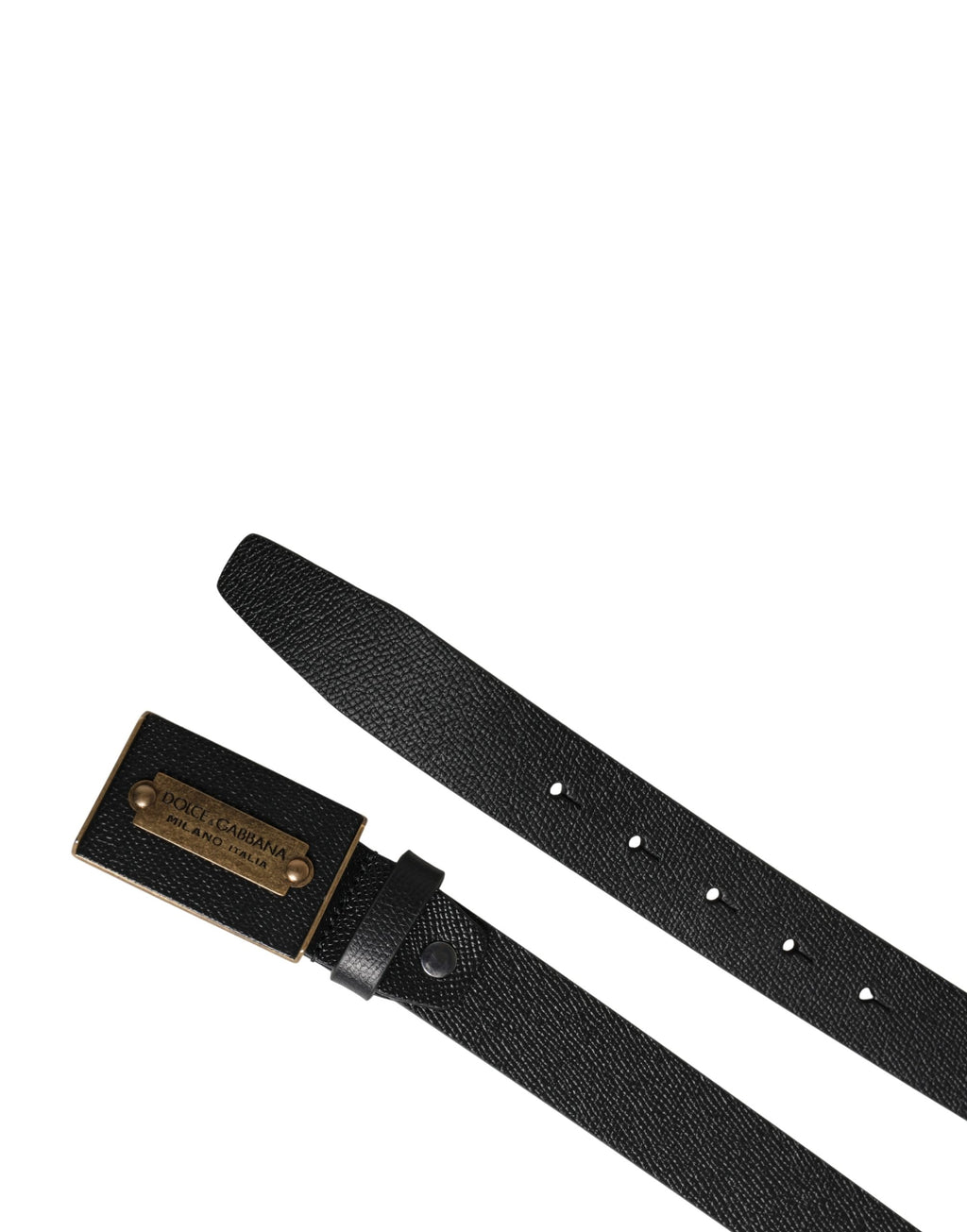 Dolce & Gabbana Men's Belt in Black Calfskin with Metal Buckle