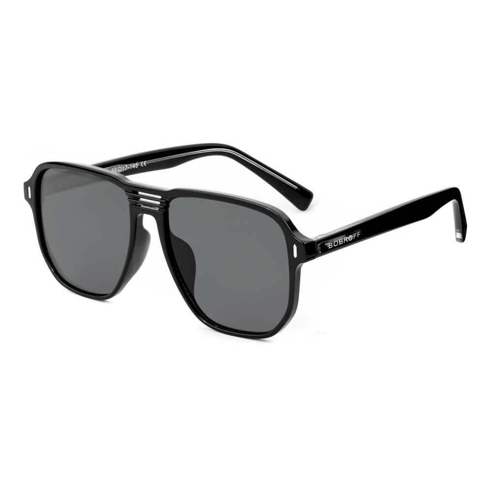 Bobroff Schwarze Sonnenbrille aus Acetat
