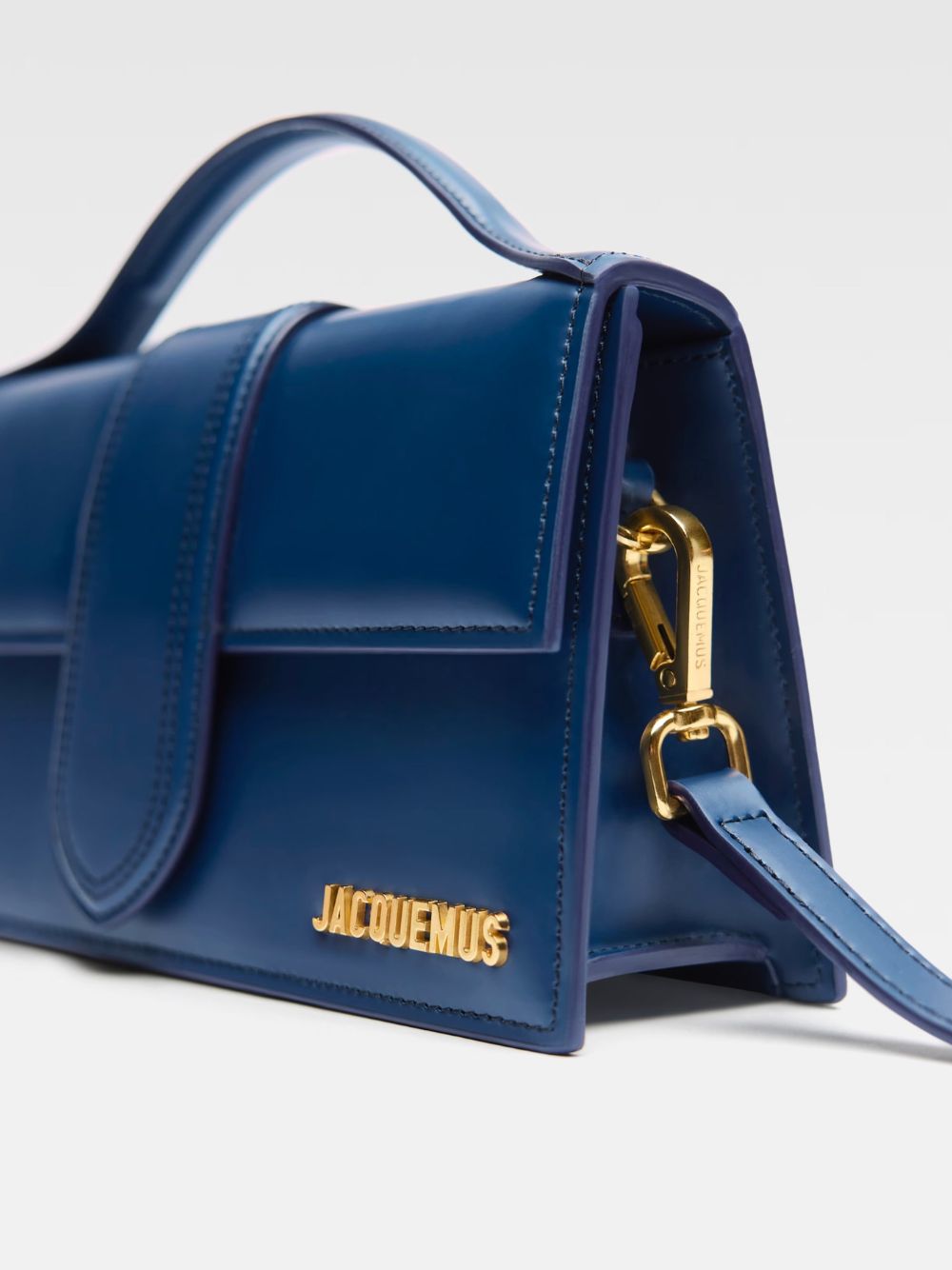 Jacquemus Dunkelblaue Lederhandtasche Le Grand Bambino