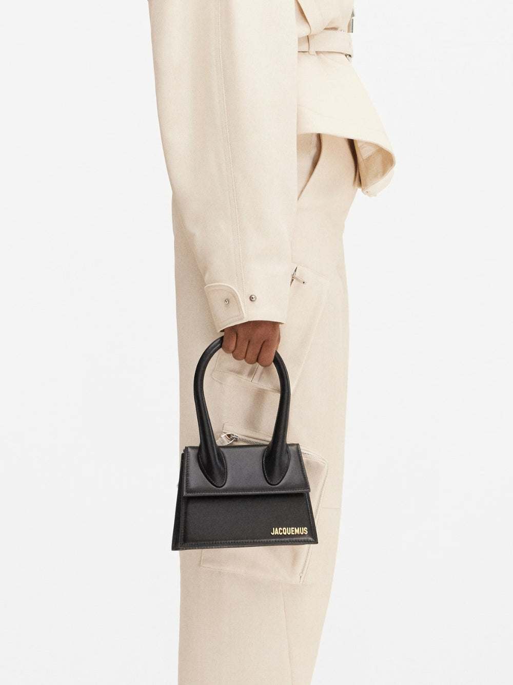 Jacquemus Schwarze Lederhandtasche Le Chiquito moyen