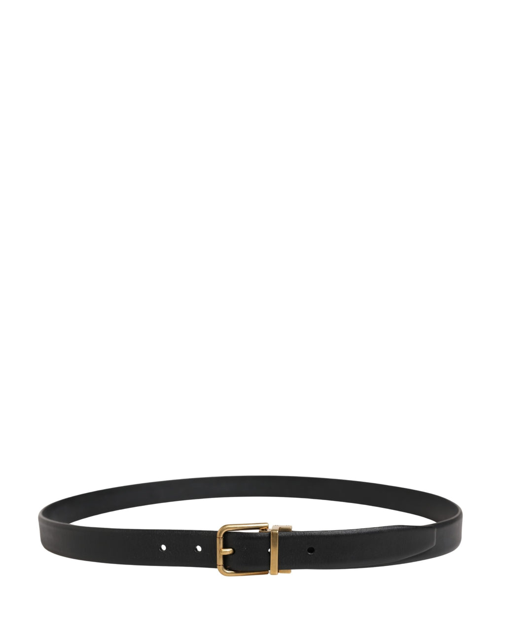Dolce & Gabbana Herrenschließe Gürtel aus schwarzem Leder