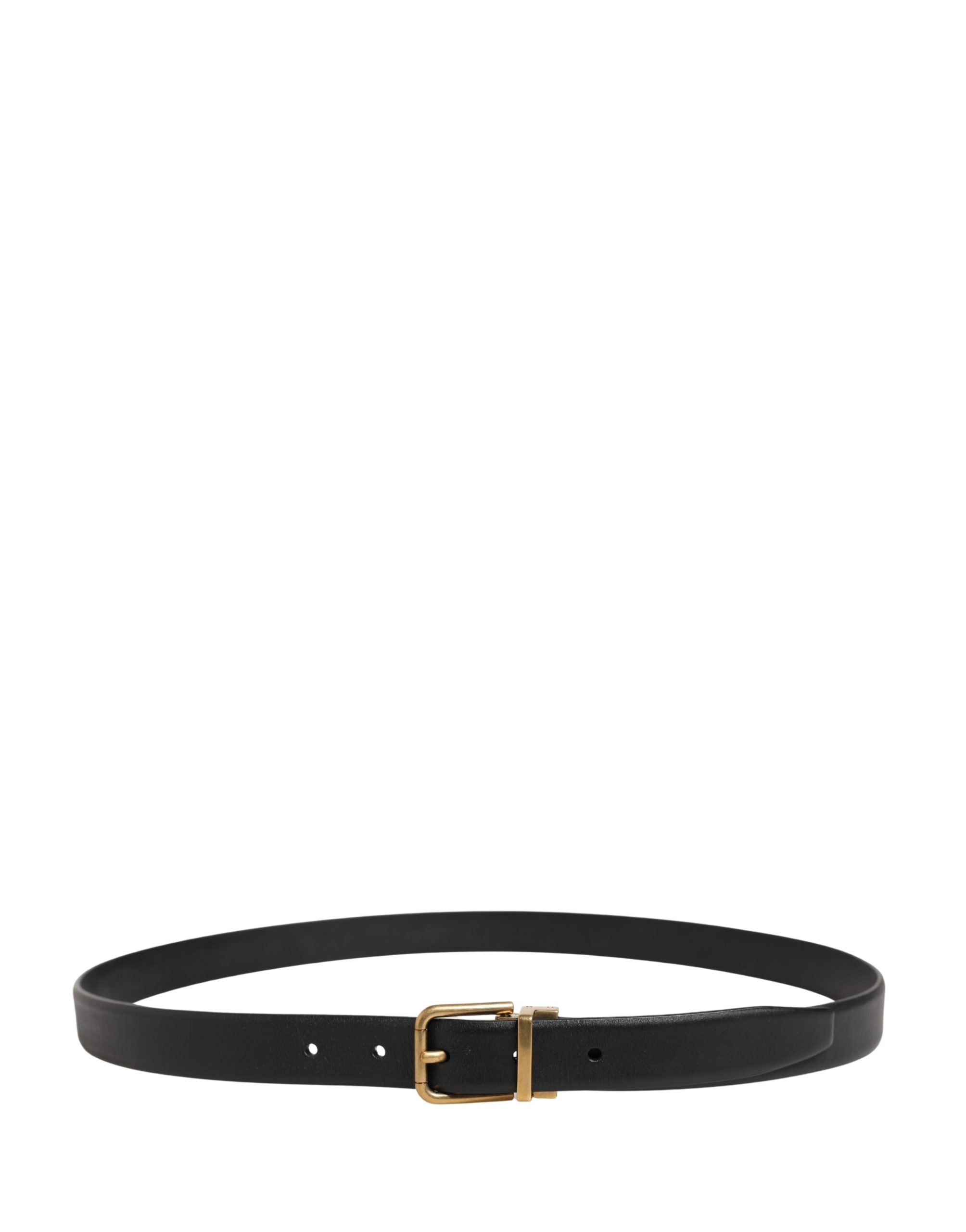 Dolce & Gabbana Herrenschließe Gürtel aus schwarzem Leder