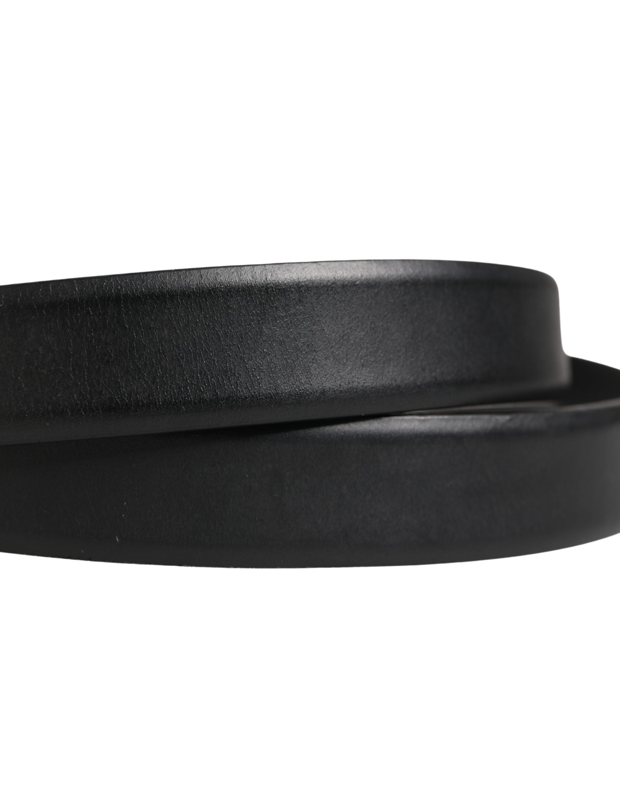 Dolce & Gabbana Herrenschließe Gürtel aus schwarzem Leder
