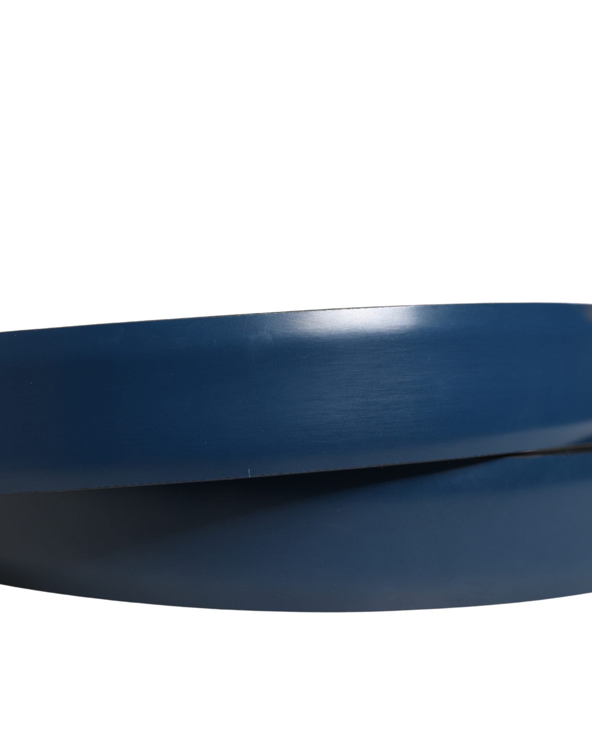 Dolce & Gabbana Men's Classic Blue Leather Belt with Metal Buckle