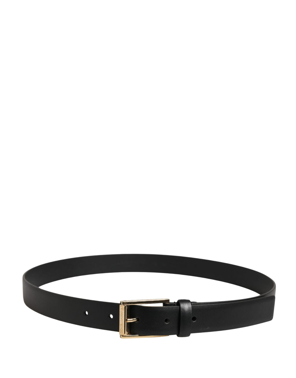 Dolce & Gabbana Men's Buckle Black Leather Belt