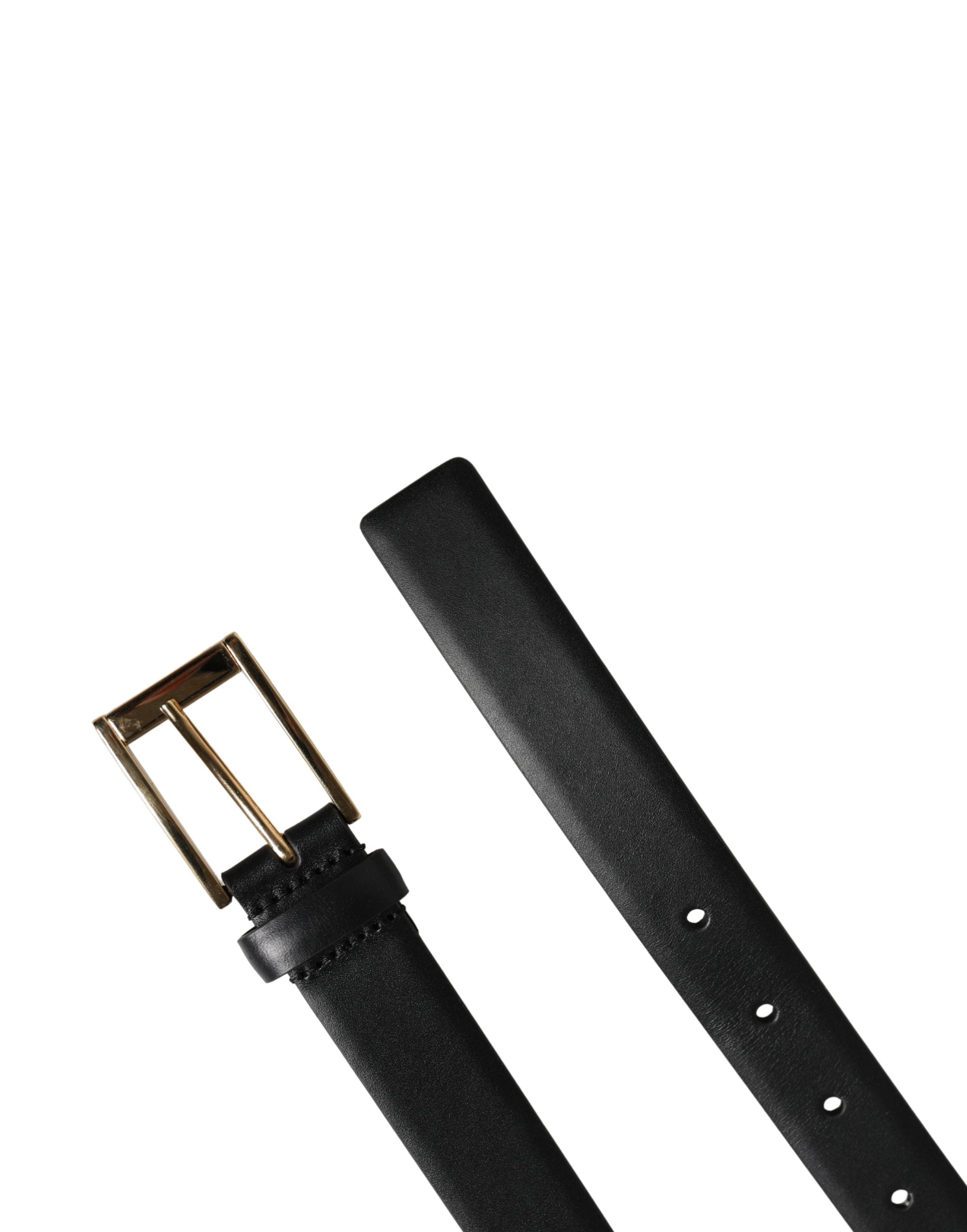 Dolce & Gabbana Men's Buckle Black Leather Belt