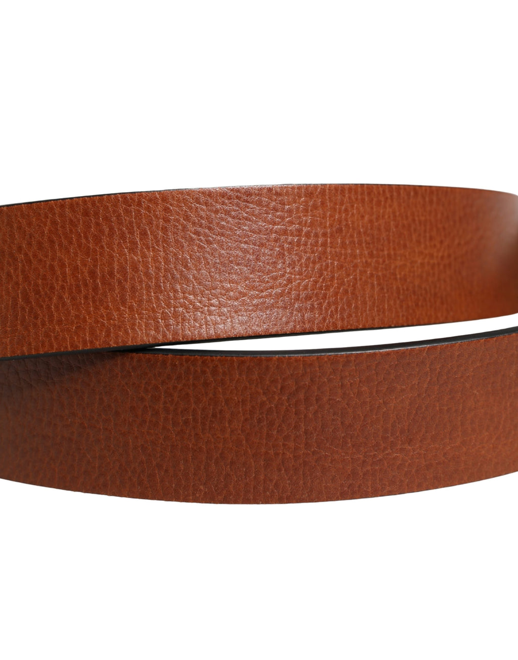 Dolce & Gabbana Herren Gürtel aus braunem Leder mit klassischer Metallschnalle