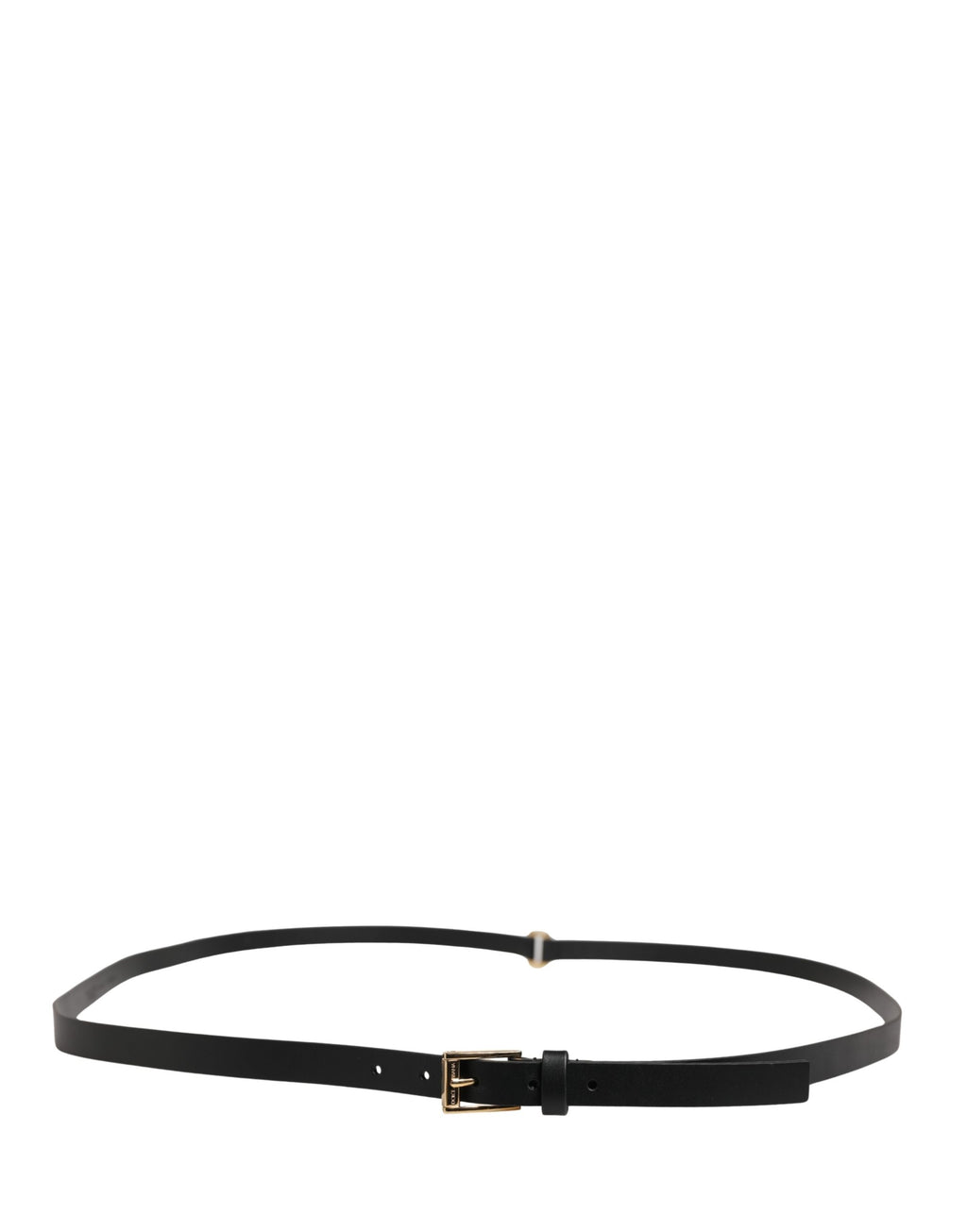Dolce & Gabbana Men's Black Leather Belt with Classic Metal Buckle