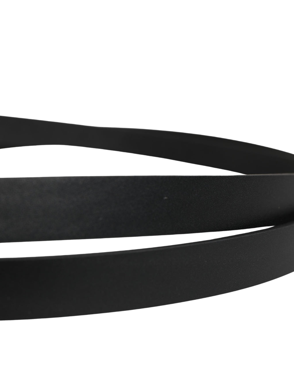Dolce & Gabbana Men's Black Leather Belt with Classic Metal Buckle