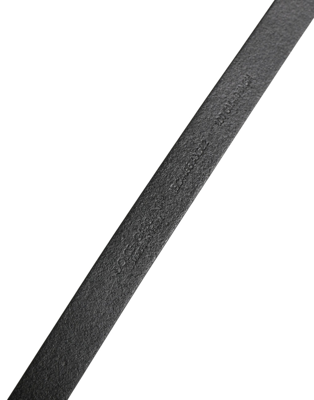 Dolce & Gabbana Men's Black Leather Belt with Classic Metal Buckle