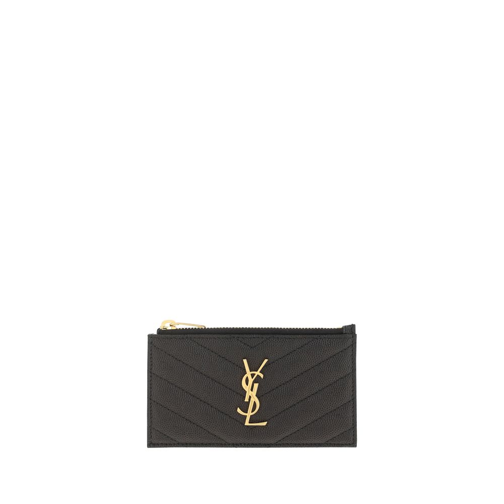 Saint Laurent Black Calfskin Bos Taurus Wallet