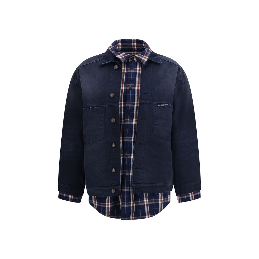 Balenciaga Blaue Baumwoll-Denimjacke
