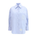 Thom Browne Blaues Baumwollhemd mit Muster