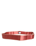 Dolce & Gabbana women's belt in pink silk satin