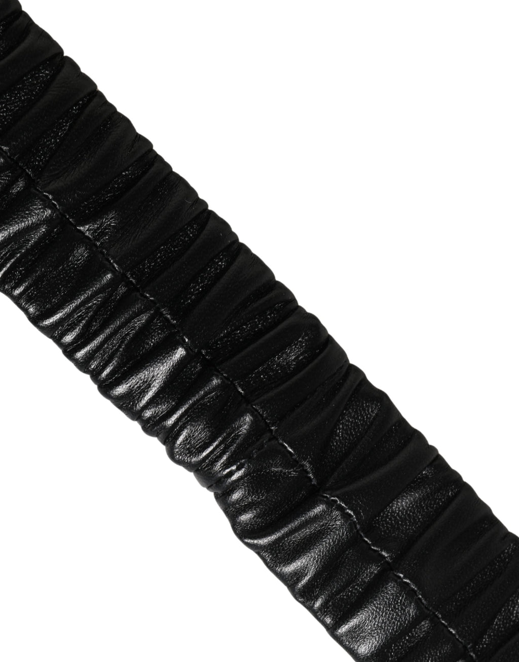 Dolce & Gabbana Black Leather Belt with Gold Heart Metal Buckle