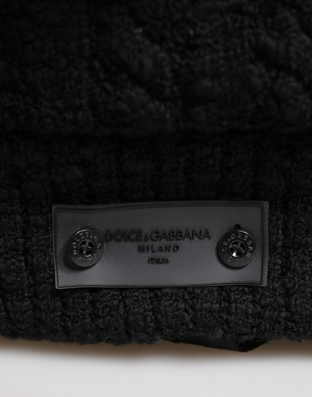 Dolce & Gabbana Black Travel Backpack in Jersey Wool Blend