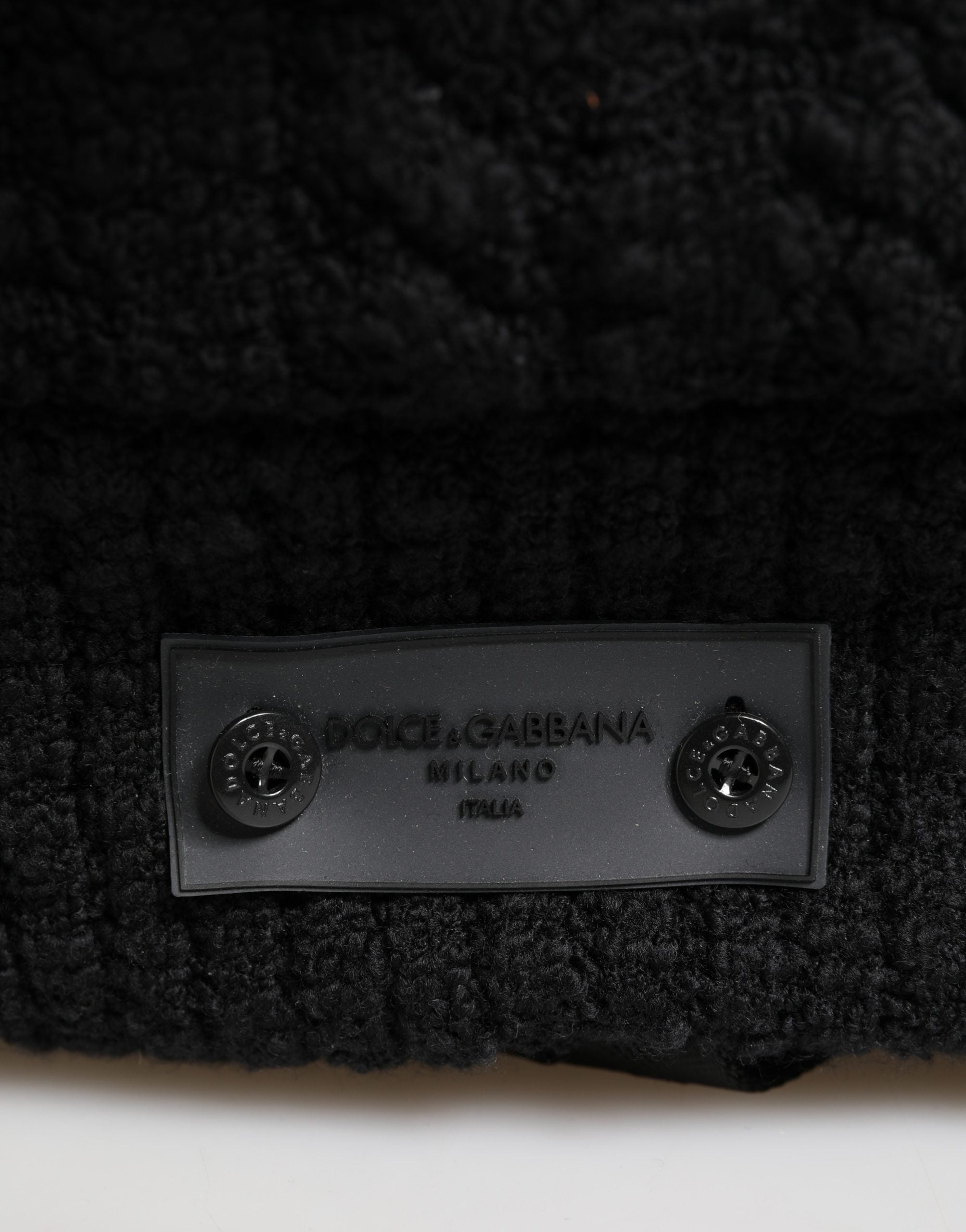 Dolce & Gabbana Black Travel Backpack in Jersey Wool Blend
