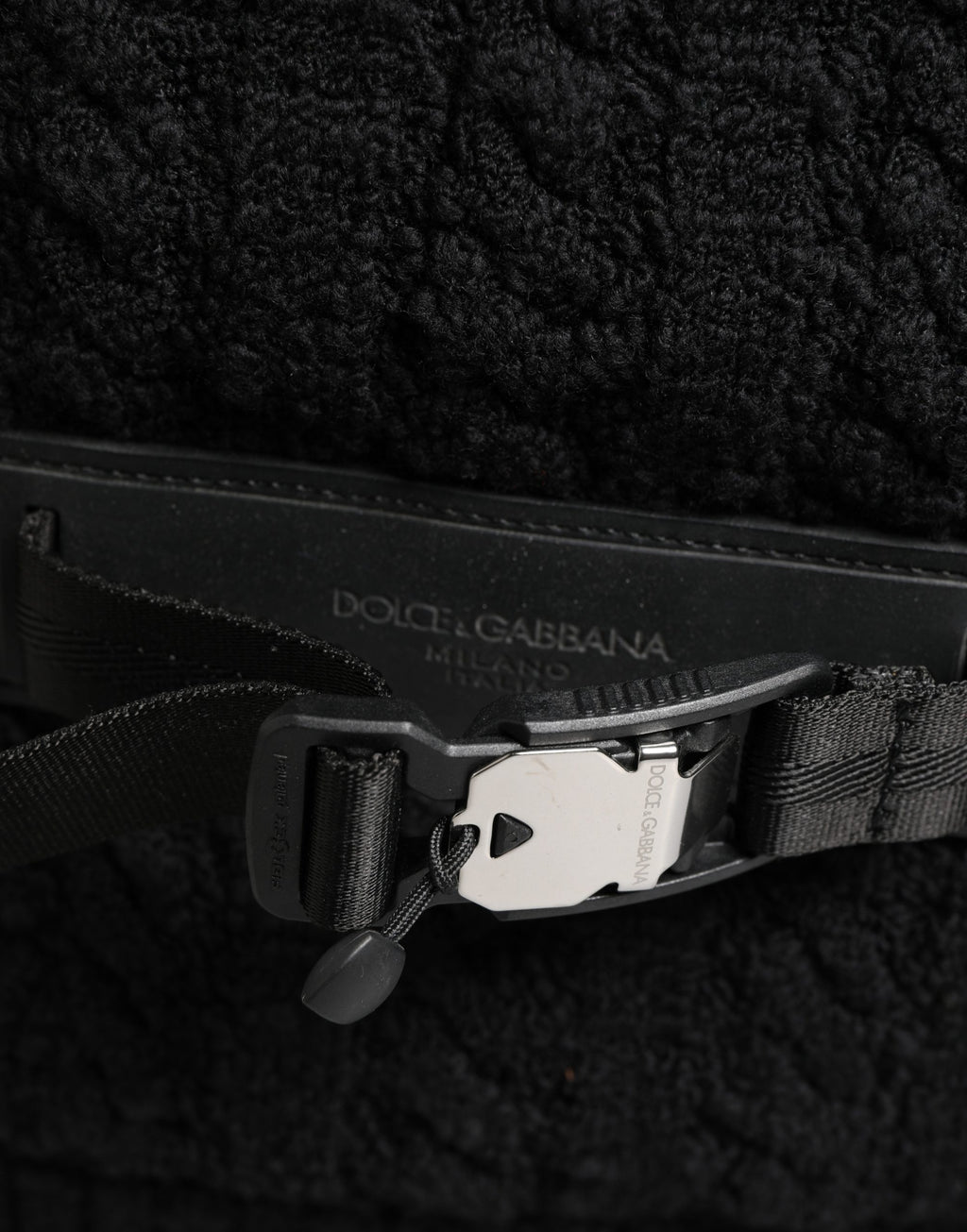 Dolce & Gabbana Black Travel Backpack in Jersey Wool Blend