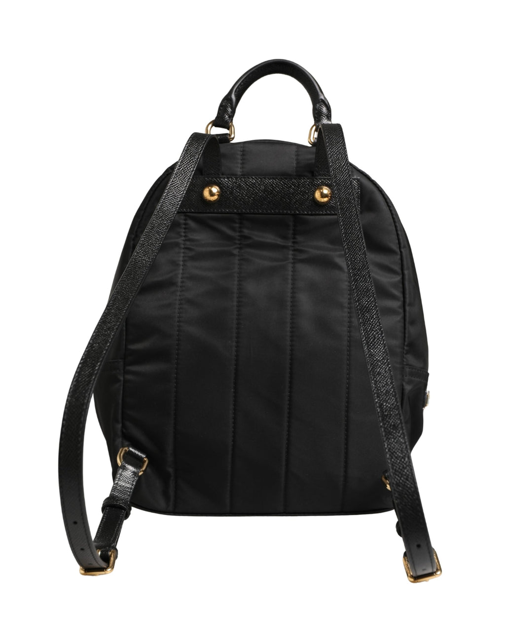 Dolce & Gabbana VULCANO Black Nylon Embellished #DGFAMILY Backpack Bag