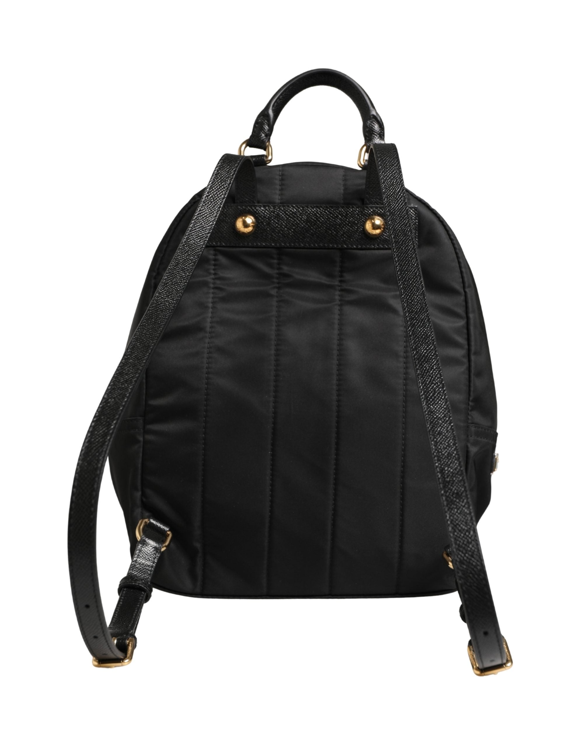 Dolce & Gabbana VULCANO Black Nylon Embellished #DGFAMILY Backpack Bag