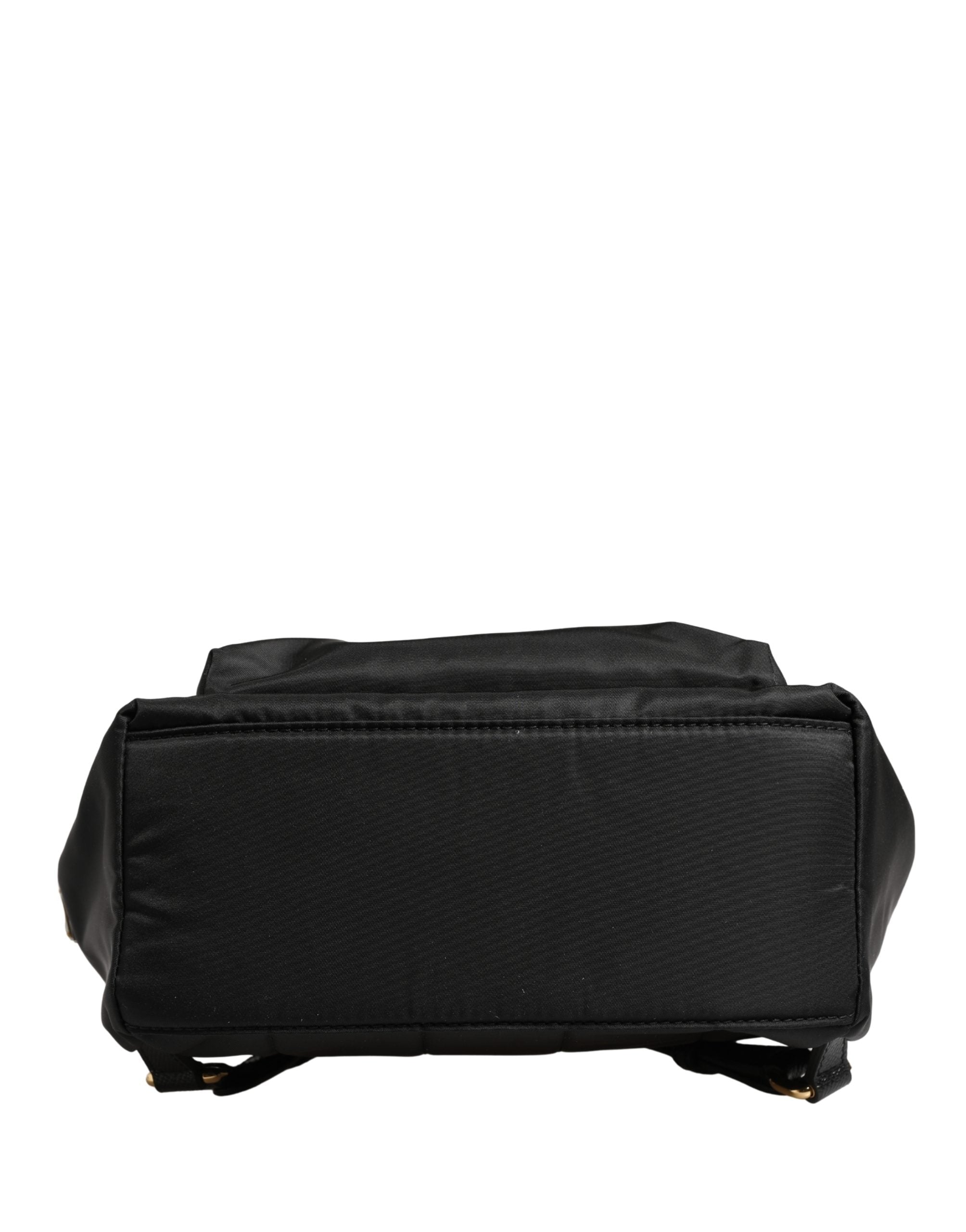 Dolce & Gabbana VULCANO Black Nylon Embellished #DGFAMILY Backpack Bag