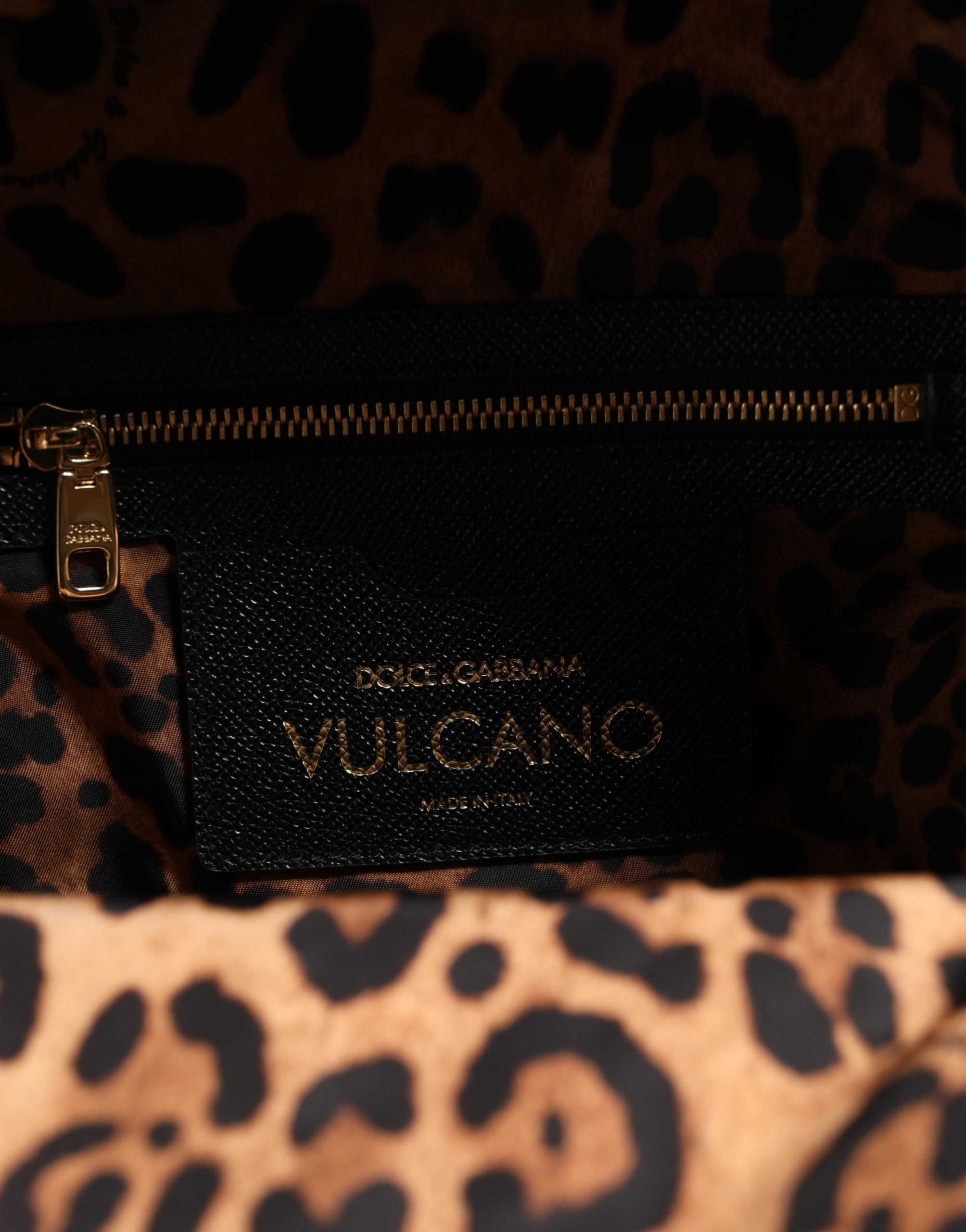 Dolce & Gabbana VULCANO Black Nylon Embellished #DGFAMILY Backpack Bag