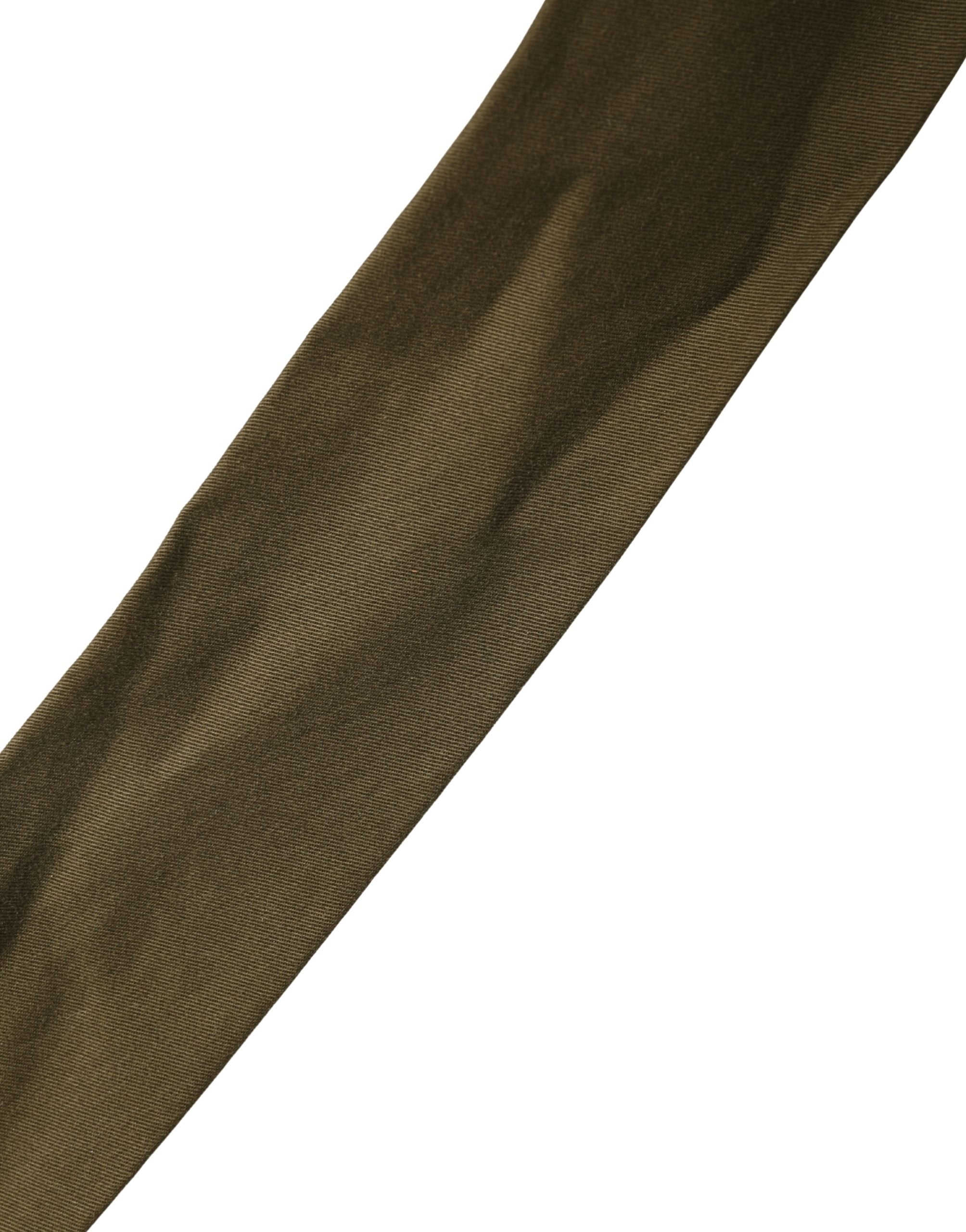 Ermanno Scervino Army Green Cotton Belt with Round Buckle Fastening