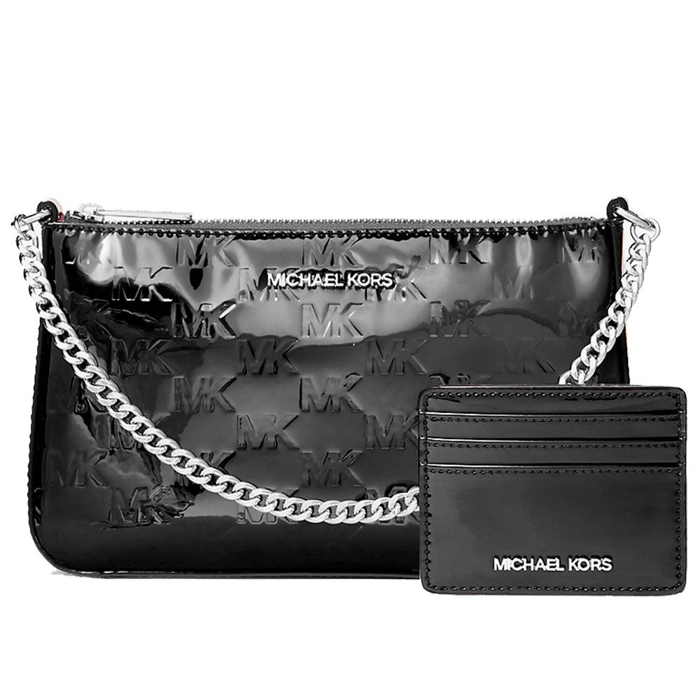 Michael Kors Schwarze Clutch aus Canvas