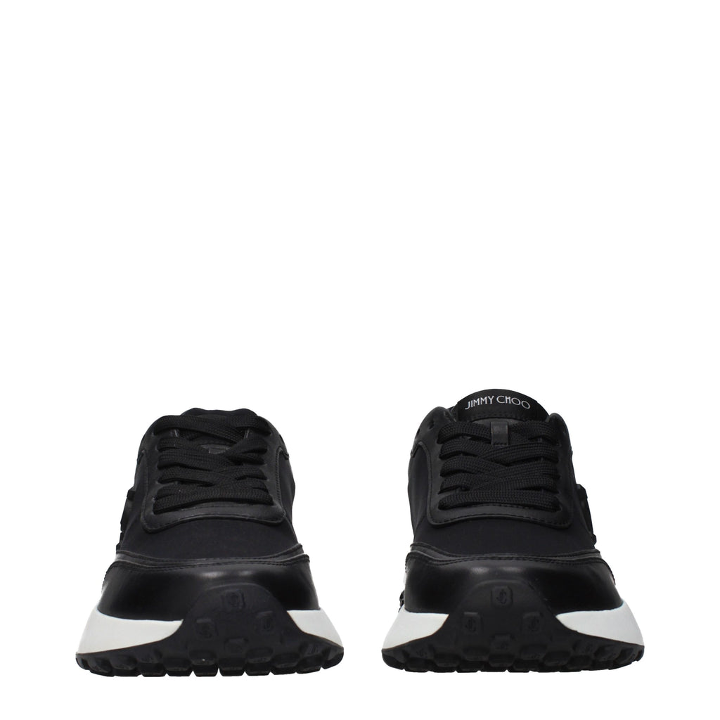 Jimmy Choo Schwarze Stoff-Sneaker
