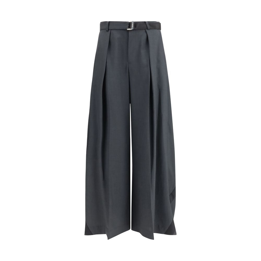 Sacai Grey Polyester Track Trousers