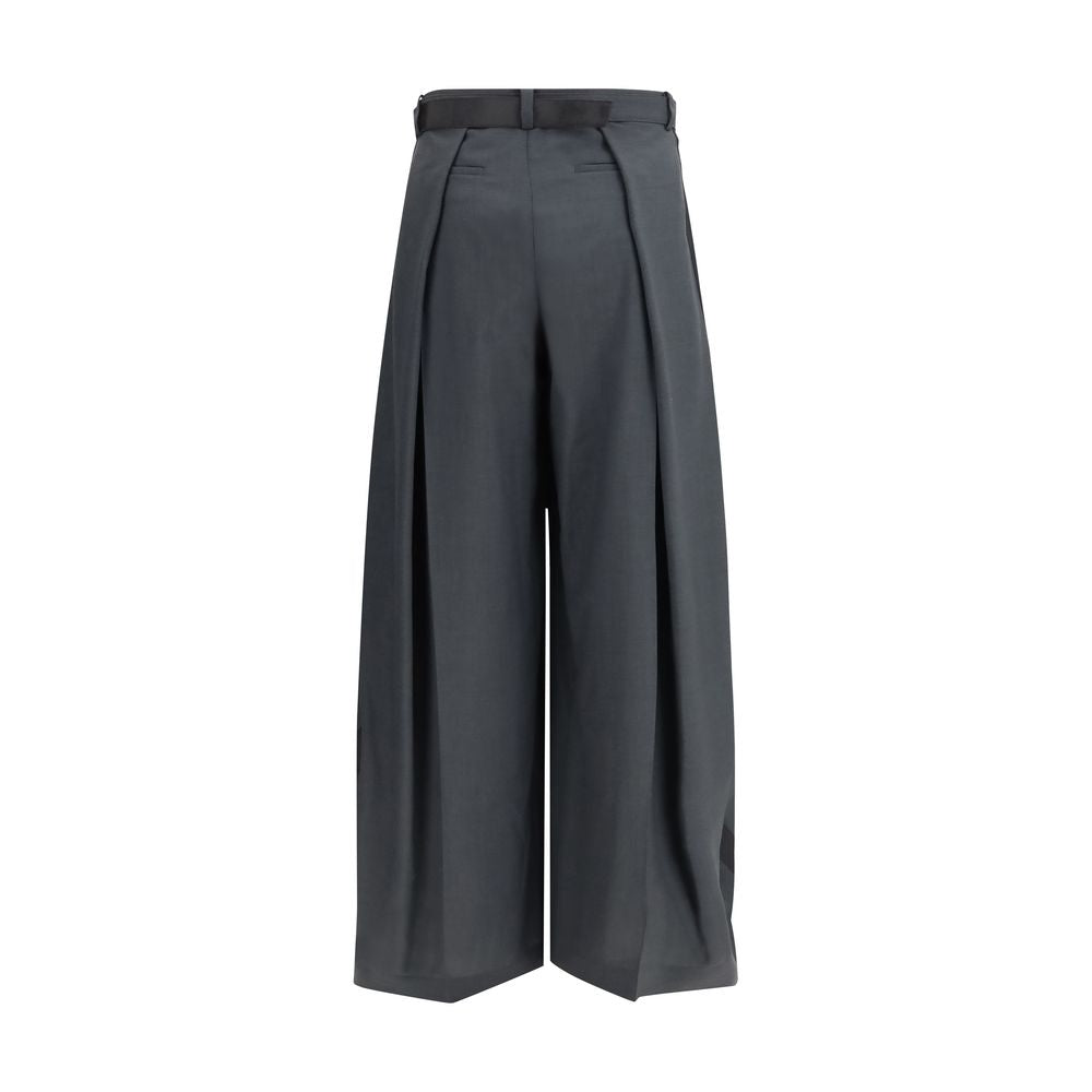 Sacai Grey Polyester Track Trousers