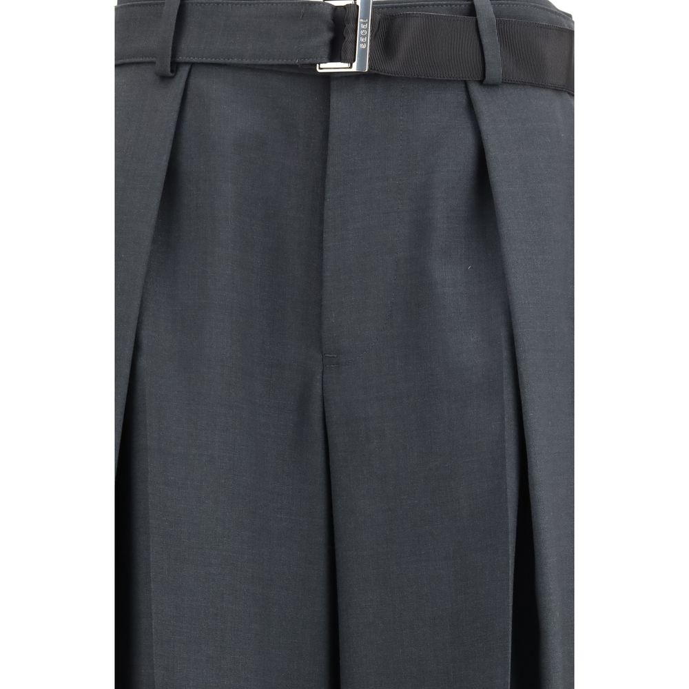 Sacai Grey Polyester Track Trousers