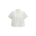 Sacai White Cotton Short Sleeve Shirt