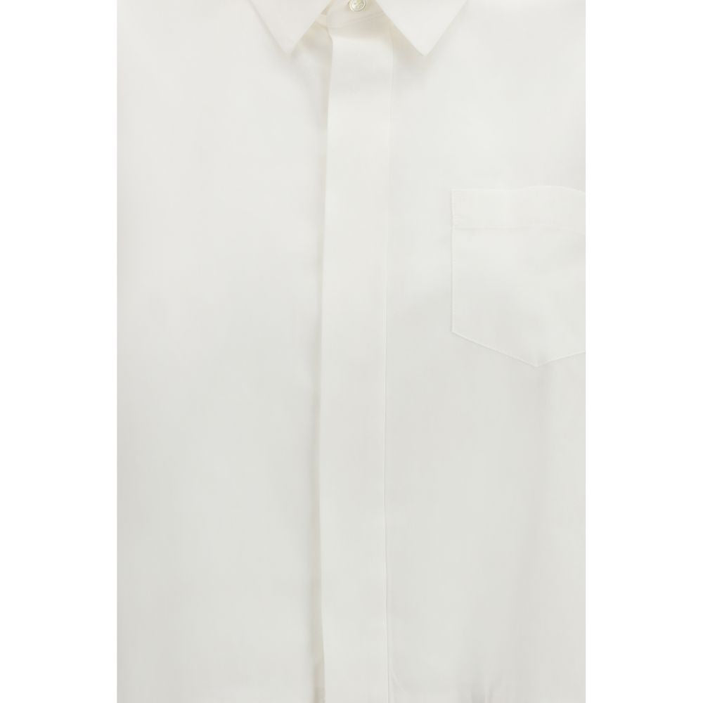 Sacai White Cotton Short Sleeve Shirt