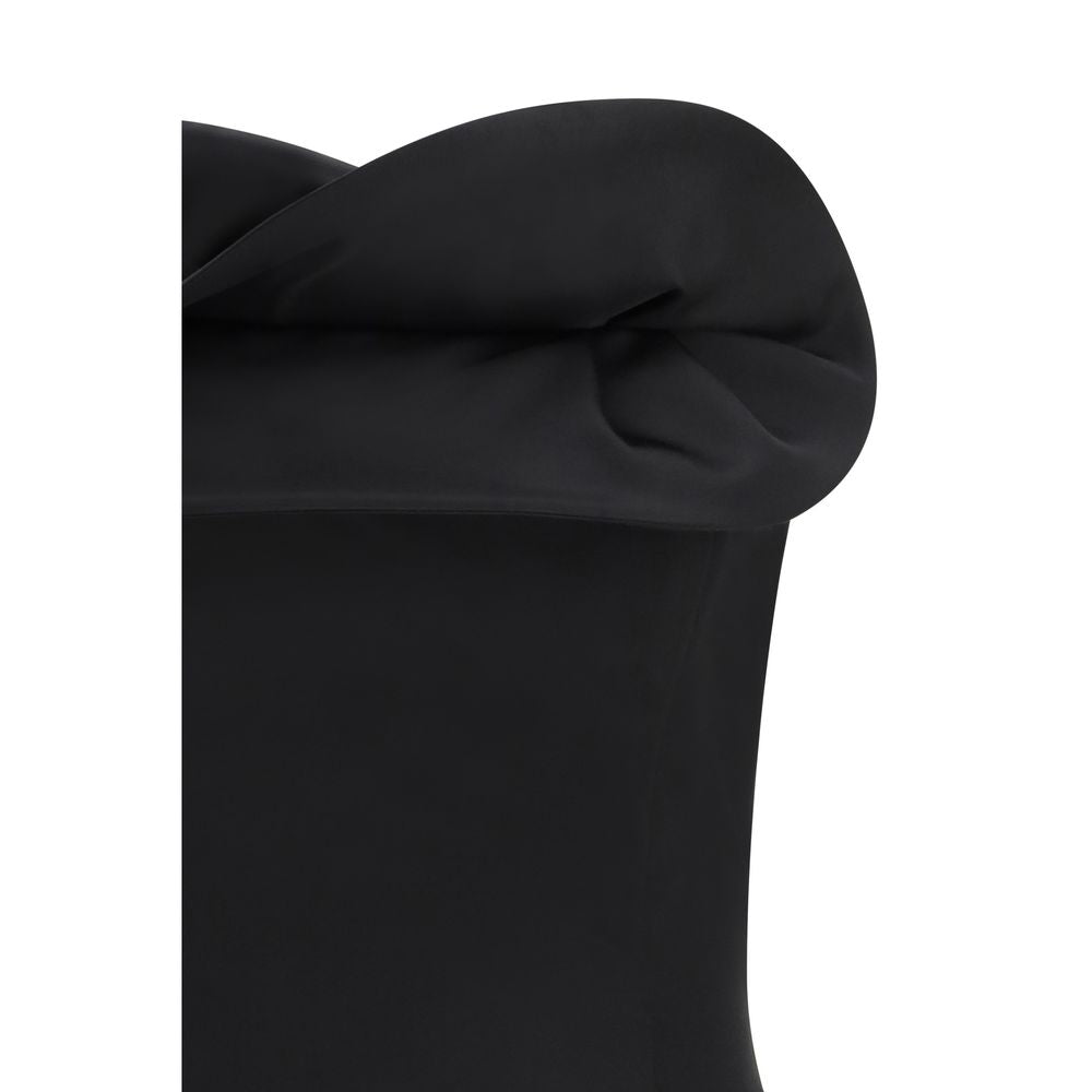 Magda Butrym Korsett aus schwarzer Fleece-Wolle