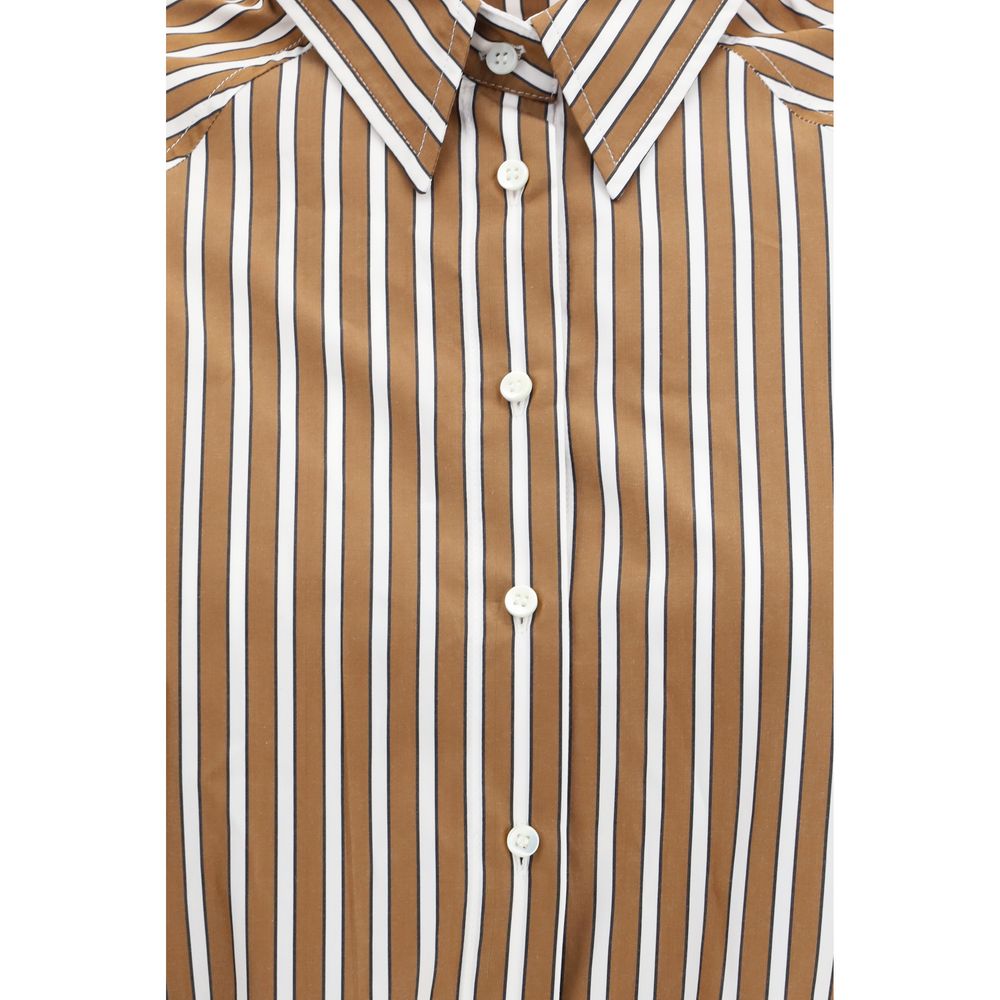 Brunello Cucinelli Hemd mit braunem Baumwollmuster