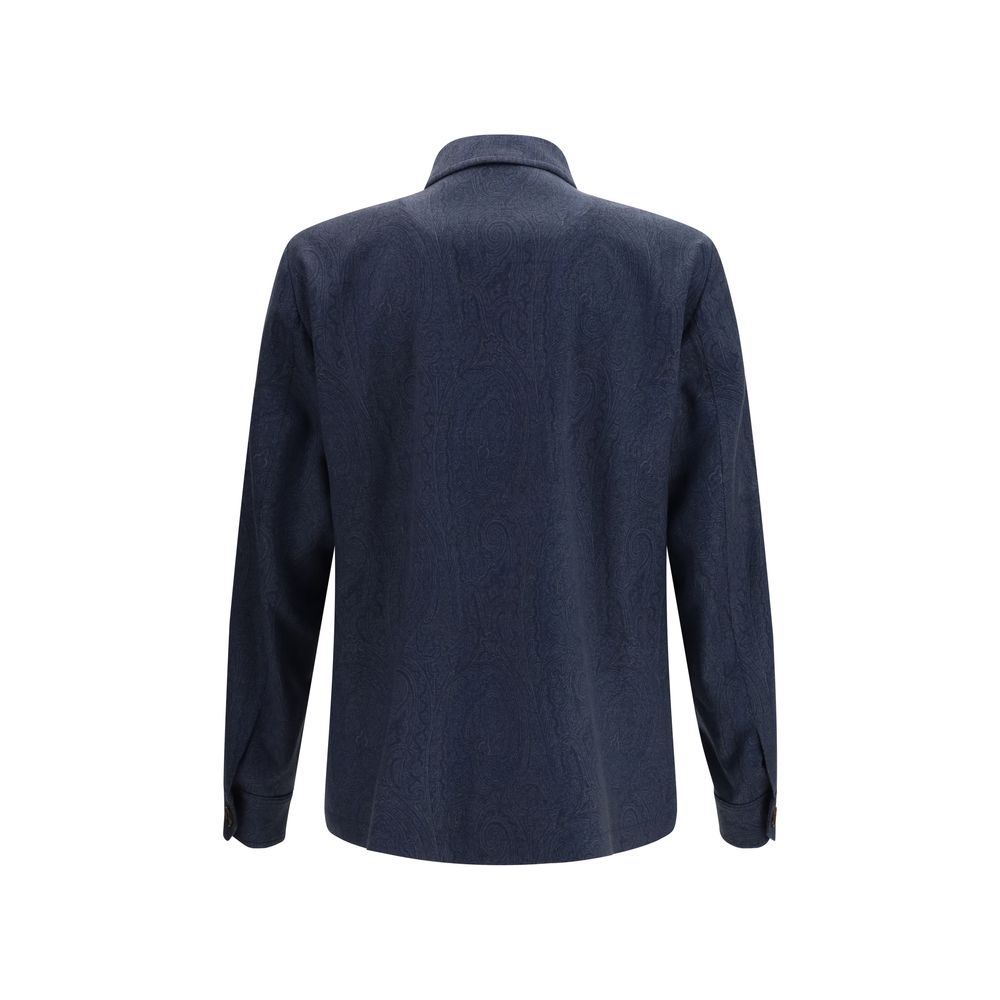 Etro Blauer Wollmantel