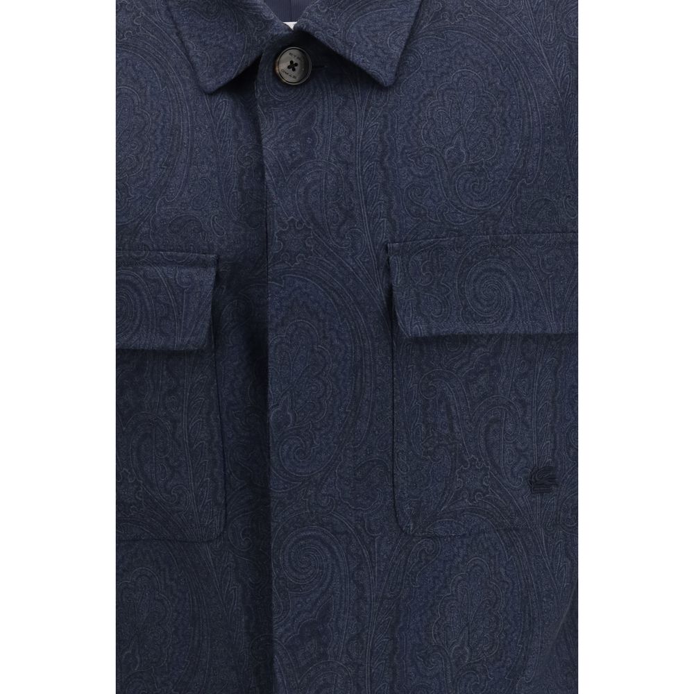 Etro Blauer Wollmantel