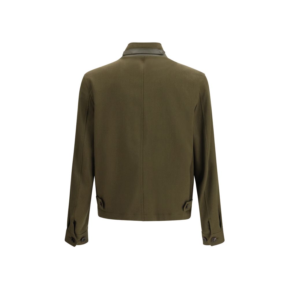 Tom Ford Zweifarbige Bikerjacke aus Fleece-Wolle