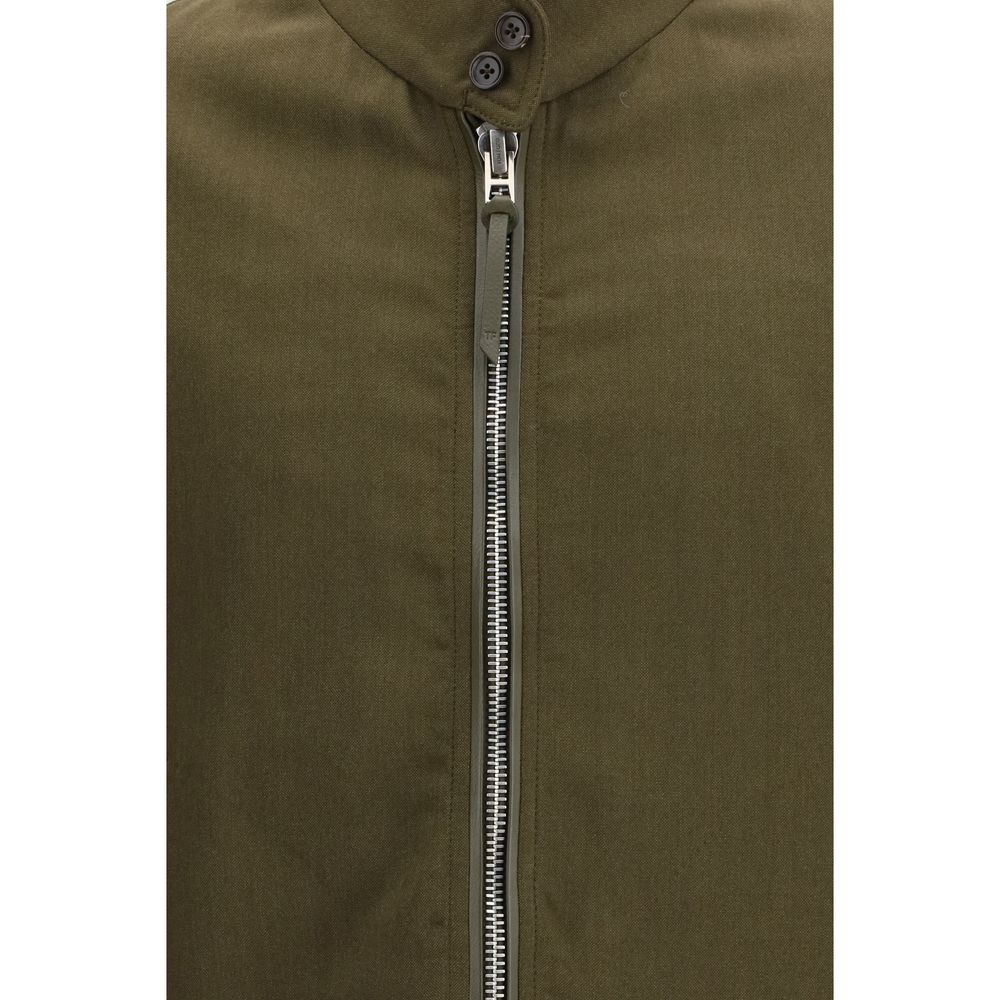 Tom Ford Zweifarbige Bikerjacke aus Fleece-Wolle