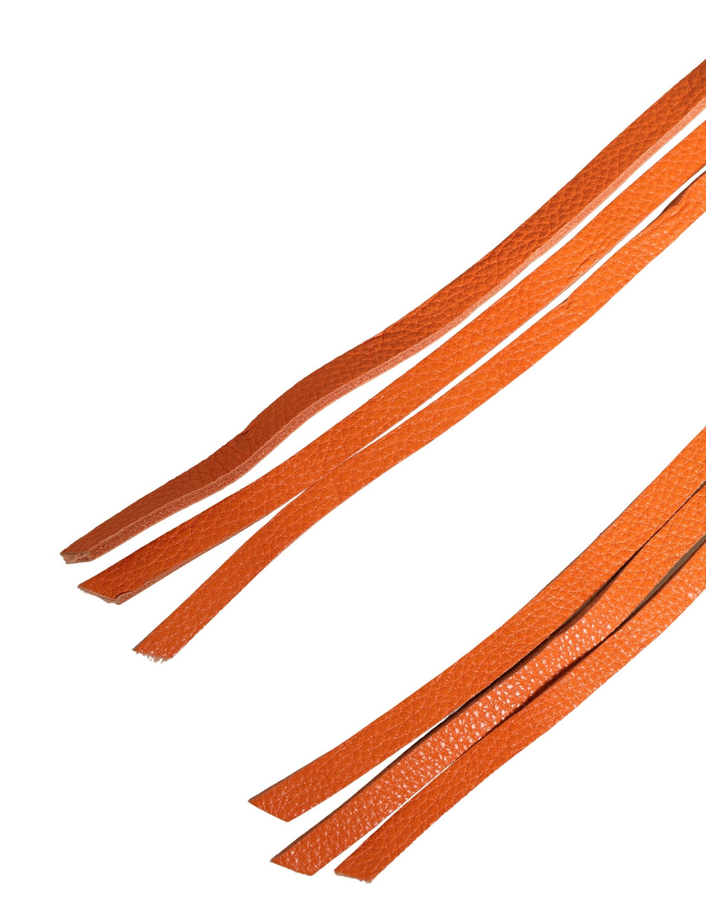 Scervino Street Orange Leder Gürtel mit Kettendetails und Metallschnalle
