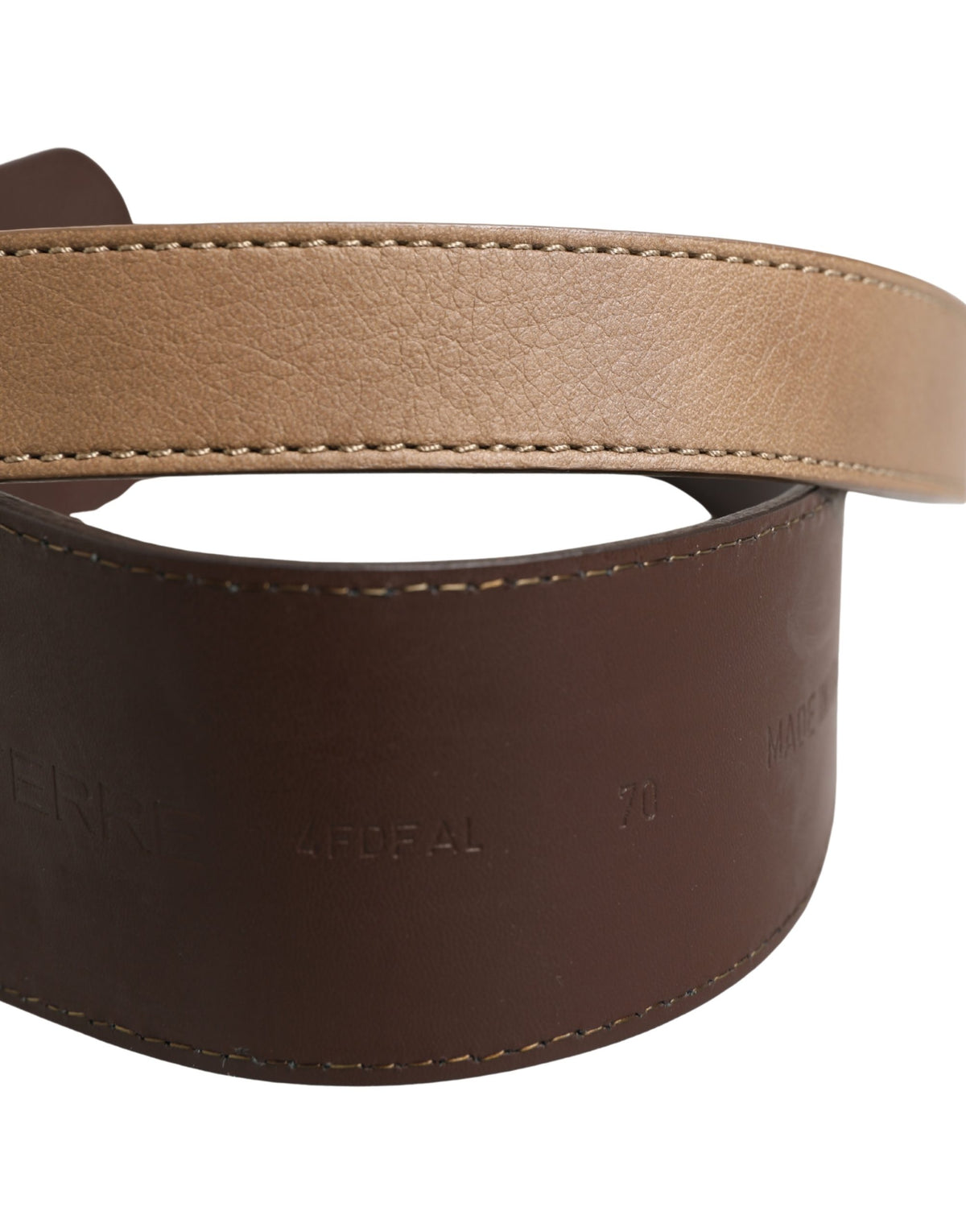 GF Ferre Brauner Gürtel aus echtem Leder mit breiter Logo-Taille für Damen