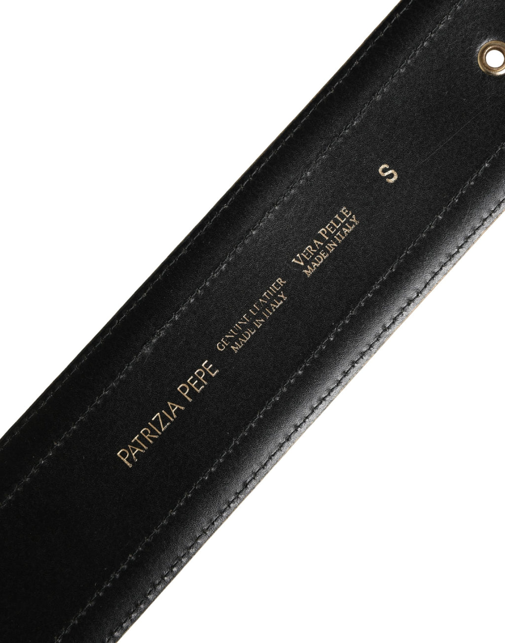 Patrizia Pepe Grey Genuine Leather Belt with Square Silver Buckle