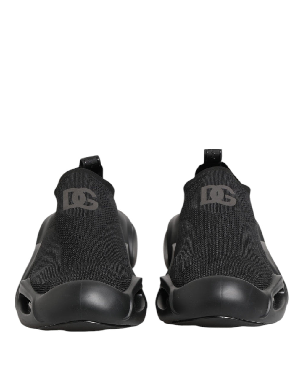 Dolce & Gabbana Schwarze Slip-On Wave Low-Top Sneaker Schuhe