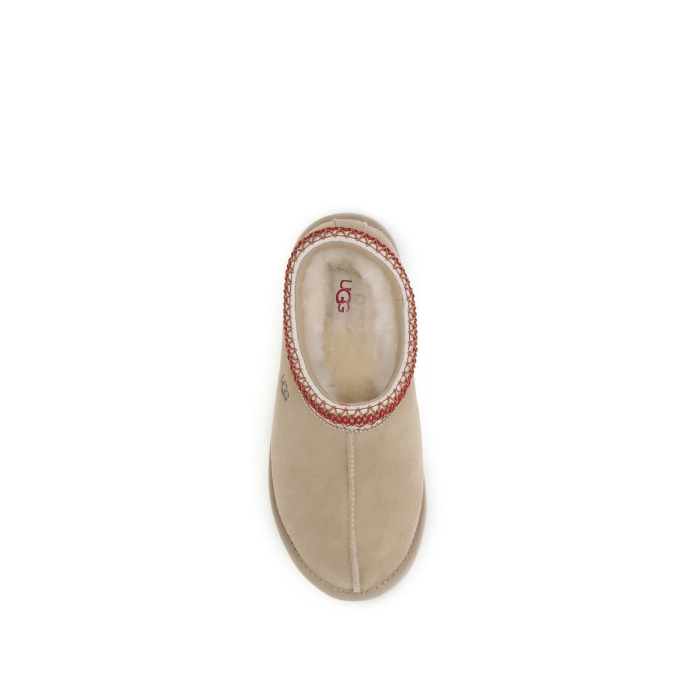UGG Beige Kalbsleder Bos Taurus Mules