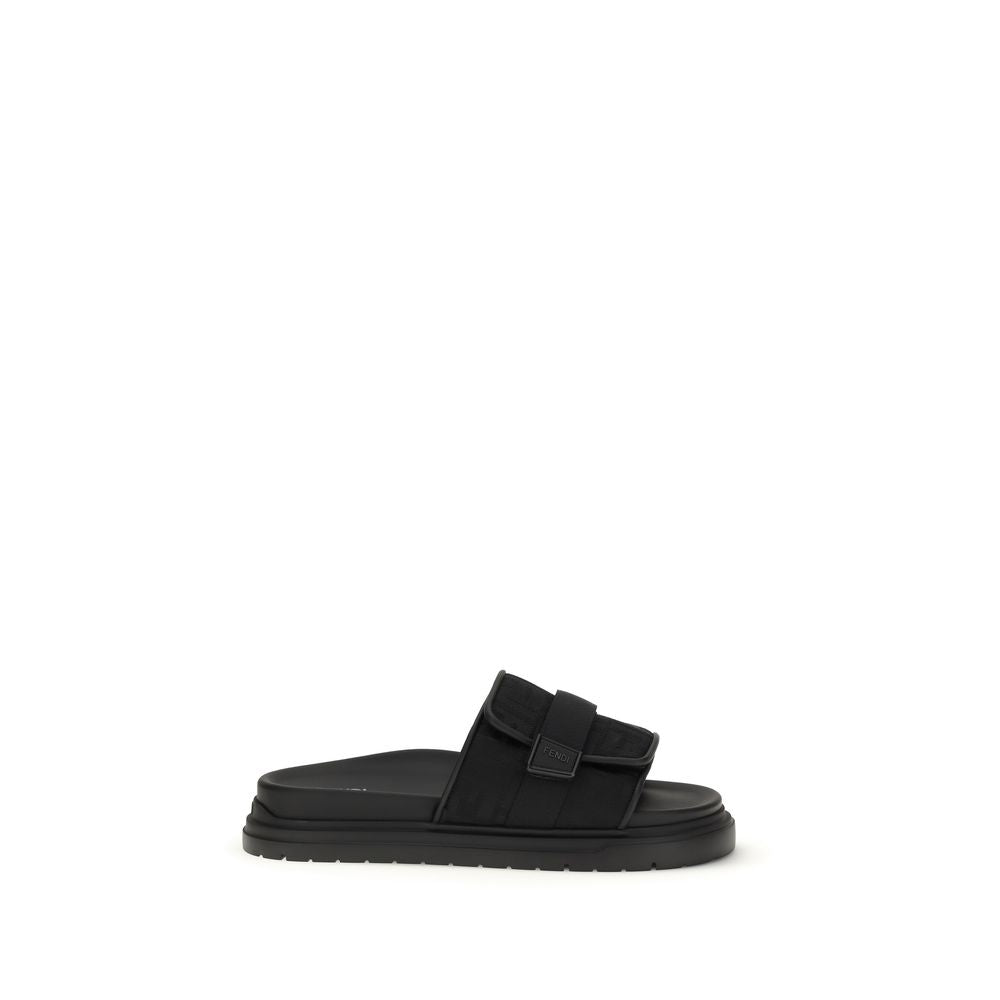 Fendi Schwarze Sandalen aus Polyamid