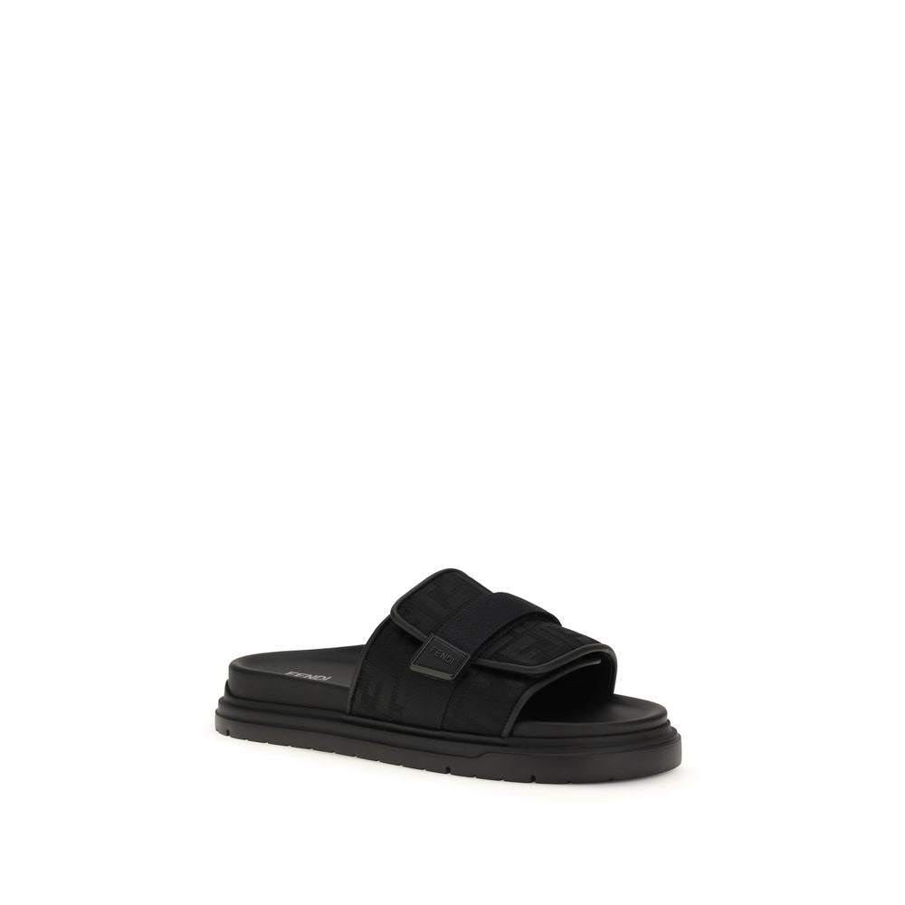 Fendi Schwarze Sandalen aus Polyamid