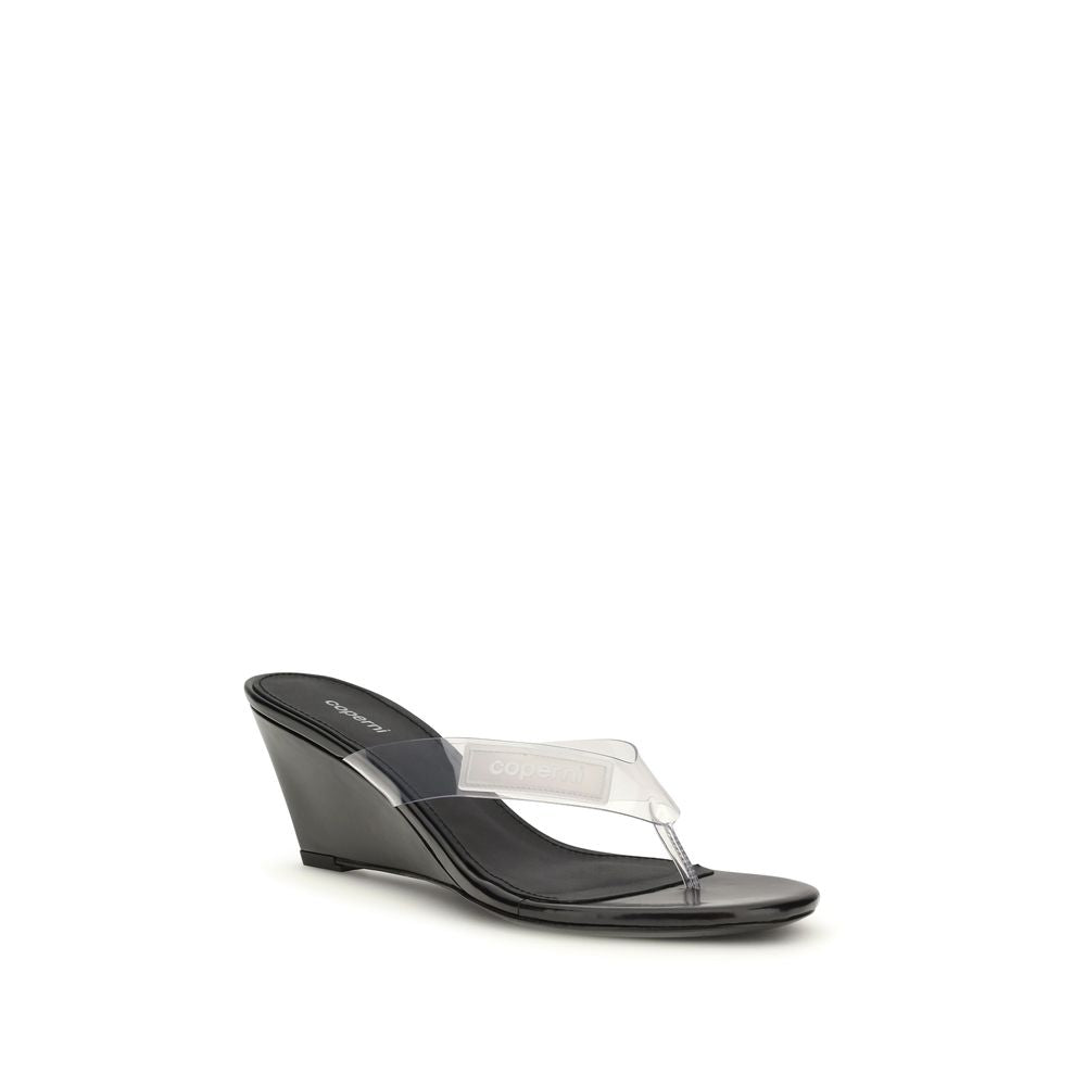 Coperni Black PVC Flip-Flop Sandals